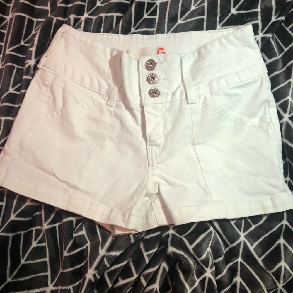 White GUESS shorts
